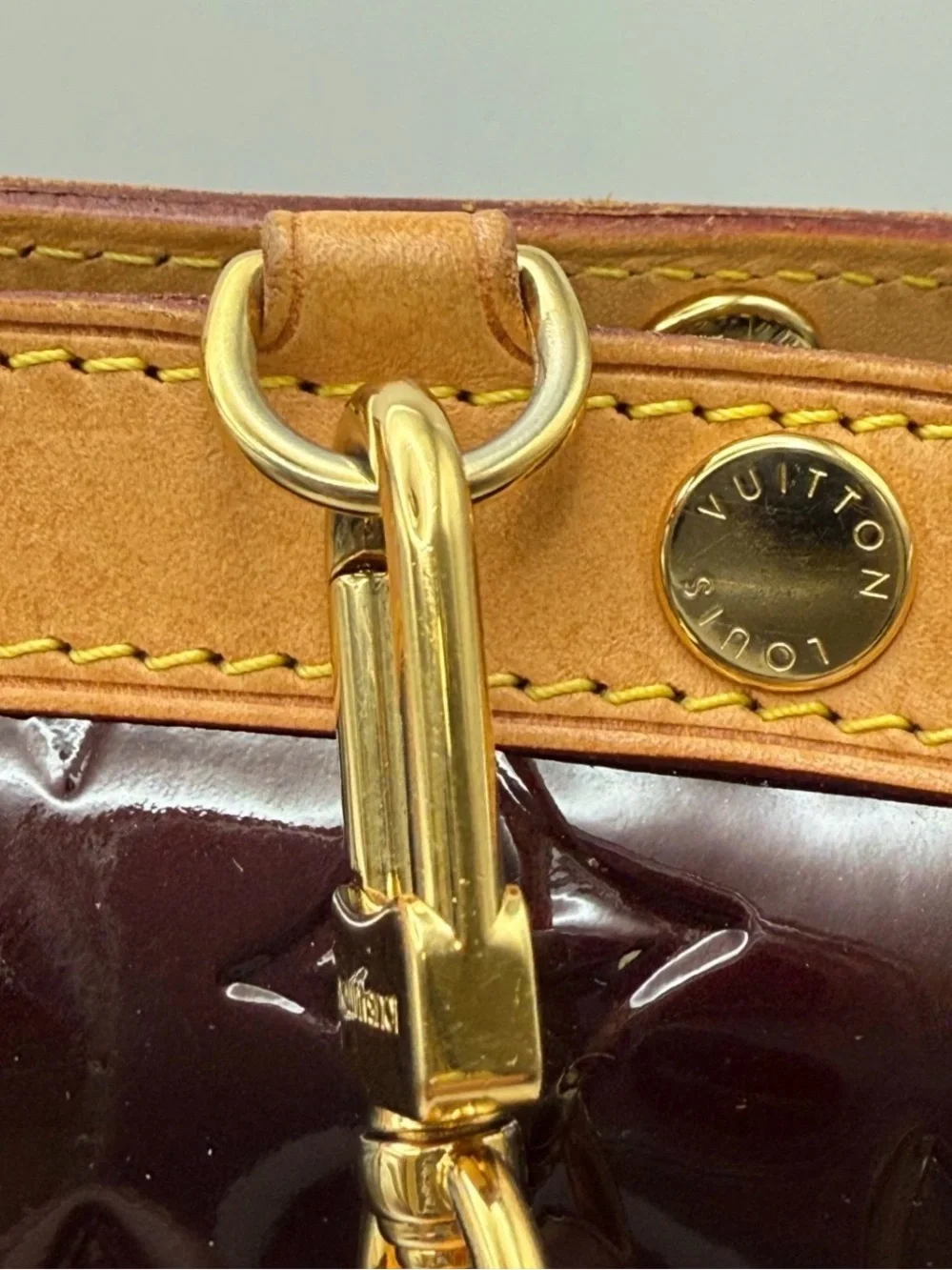 Louis Vuitton Burgundy Vernis Brea bag Charms not included